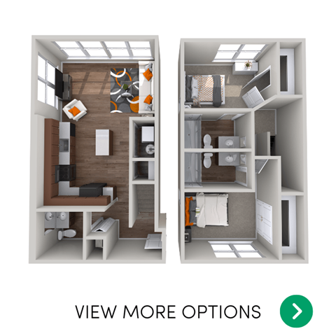 2 bedroom apartment floor plans in East Lansing, MI near Michigan State University | Beech Townhomes